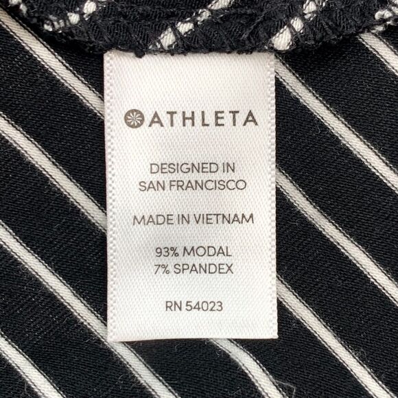 Athleta Santorini mixed stripe sleeveless modal dress 2XL stretch A-line - Picture 10 of 10